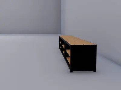 Industrial TV stand 3D model