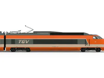 TGV high speed train 3D model