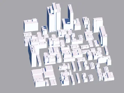 Buildings City building industrial park commercial housing 3D model V2