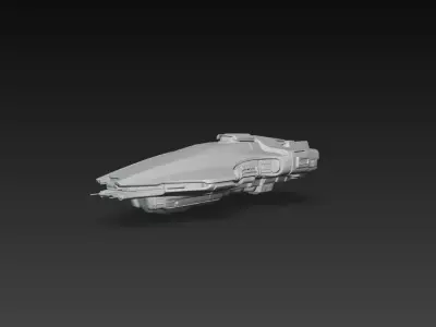 Sci-Fi Recon Scout Drone Ship 3D Print STL 3D print model