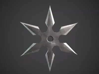 Shuriken Throwing Stars Ninja Star Low-poly 3D model
