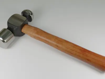 Hammer with wooden handle Free 3D model