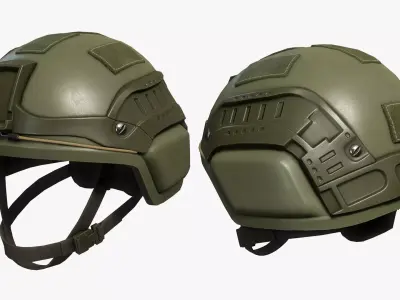 Helmet Low-poly 3D model 11