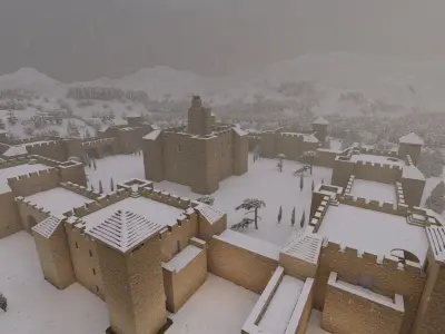 Basic Medieval Castle 3D model get