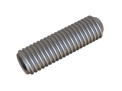 Set Screws 3D Model threaded stainless steel screw 3D model