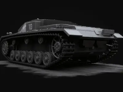 Stug III - German Tank Destroyer Low-poly 3D model