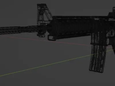 M4A1 assault rifle Low-Poly model Low-poly 3D model
