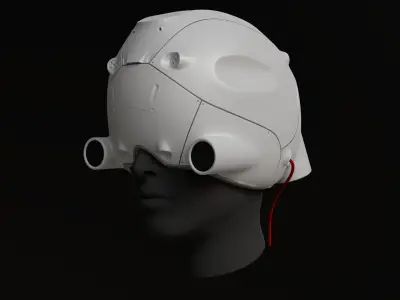 Sci-Fi helmet Free 3D model