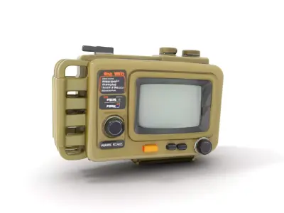 Retro Military Device Model Pack Low-poly 3D model purchase