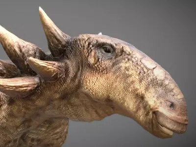 Sauropelta dinosaur Low-poly 3D model