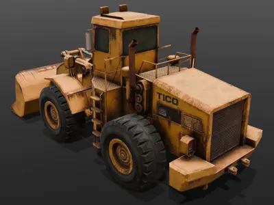 Tractor 3D Model  Low-poly 3D model