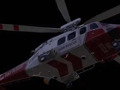 AgustaWestland AW139 Rescue - Military Low-poly 3D model