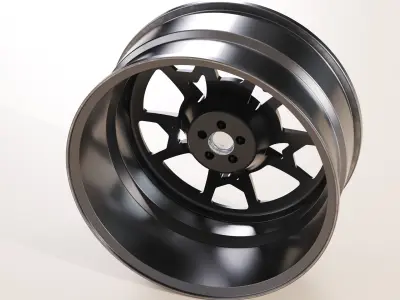 Rim black carbon aero tuning metal  3D model