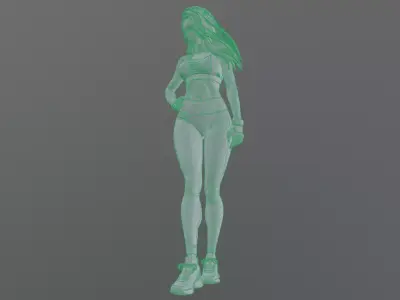 sport girl Free 3D model