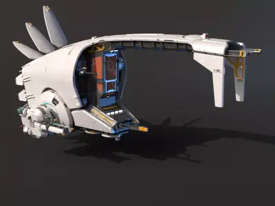 Spaceship Cobra Low-poly 3D model