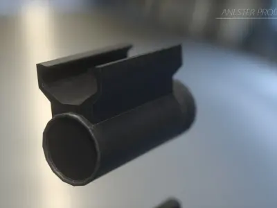 Gun Modifiers - Flashlight - Optic Sight - Foregrip - Suppressor Low-poly 3D model