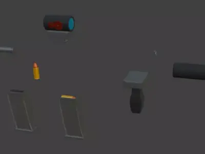 Uzi Submachine Gun Free low-poly 3D model buy