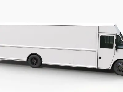 Freightliner step van Low-poly 3D model