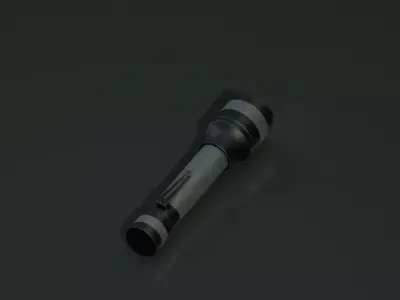 Realistic Flashlight Low-poly 3D model