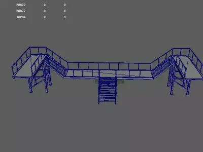 industrial stairs 02  3D model