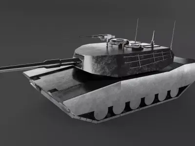 Abram - Tank Low-poly 3D model