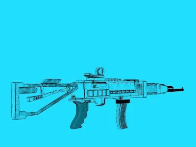 gun assult Free 3D model