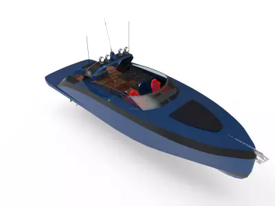 Libertas Yacht Low-poly 3D model