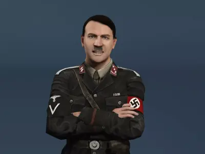 Realistic Adolf Hitler - Historical Figure - Fully Rigged - UE5 Low-poly 3D model