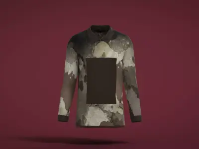 Military Outfit - T-shirt Low-poly 3D model 41