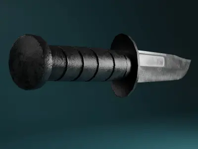 Knife Low-poly - game ready - pbr Free low-poly 3D model