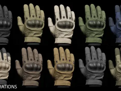 AAA FPS GLOVES AND ARMS PACK VOL 01 Low-poly 3D model