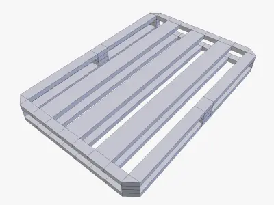 Pallet wooden crate 3D model