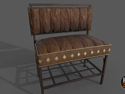 Wrought iron sofa Version 2 Low-poly 3D model