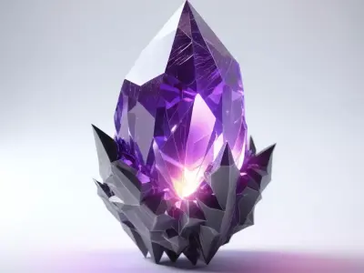 Mystic Energy Crystal Gemstone 3D model