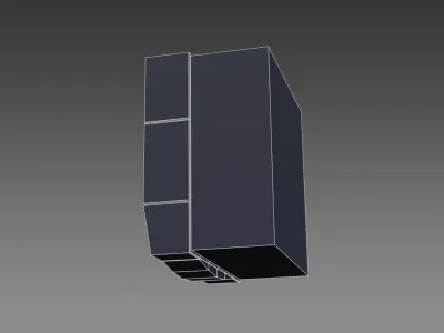 Fire Alarm Call Point Low-poly 3D model