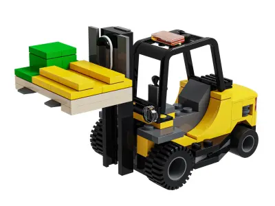Lego 60198 Forklift truck 3D model