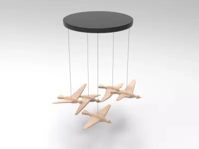 Hanging Birds Low-poly 3D model purchase