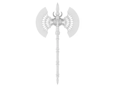 Battle Axe Low-poly 3D model 40