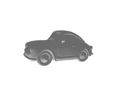 chibi style porsche 911 3D print model