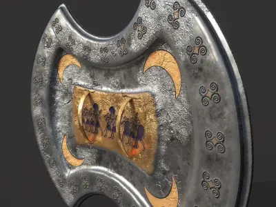 ANCIENT EGYPTIAN WAR SHIELD 3D MODEL Low-poly 3D model purchase