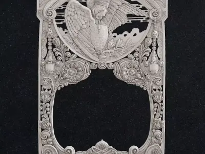 Mirror Picture frame 3 c Cover for notebook book passport 3D print model