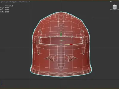 Medieval knight helmet warrior 3D model purchase