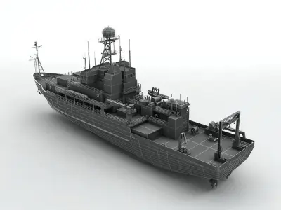 NOAA Ocean Atmosphere Research Vessel Boat Ship 3D model