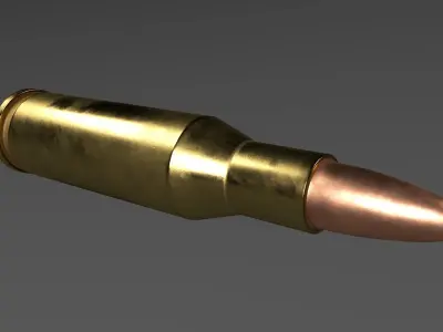 AK 47 7-62 Bullet 3D model 3D model