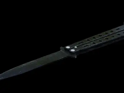 Butterfly Knife Low-poly 3D model shop