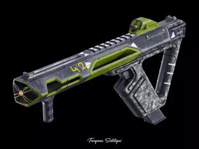 Laser Beam Rifle Low-poly 3D model