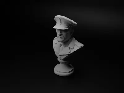 WW2 Italian Soldier Bust Chess 3D print model