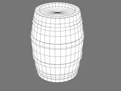 Barrel Gameredy  PBR Free 3D model
