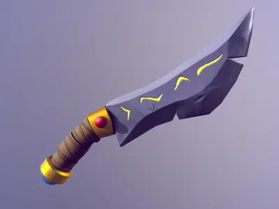 Stylized Weapon Pack Low-poly 3D model buy