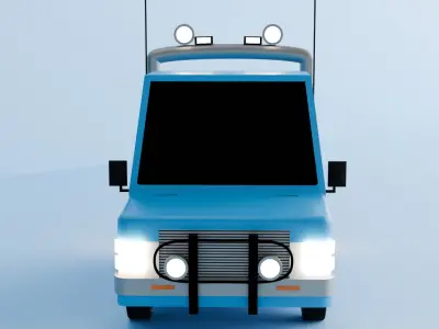 Stylized Vehicle 3D Model Free low-poly 3D model